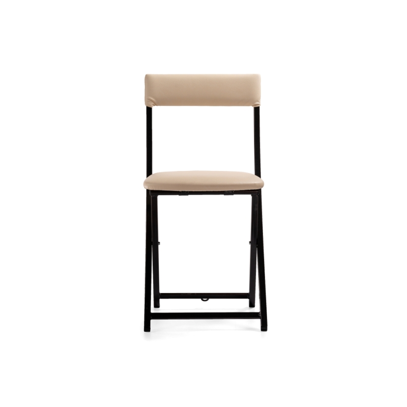 Стул на металлокаркасе Elevis ваниль крап / темный мусс