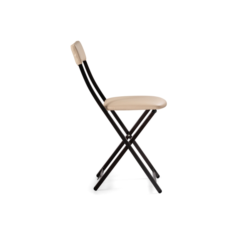 Стул на металлокаркасе Elevis ваниль крап / темный мусс