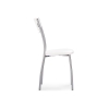 Стул на металлокаркасе Goki с мягкой спинкой белый полимер / светлый мусс