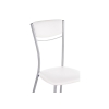 Стул на металлокаркасе Goki с мягкой спинкой белый полимер / светлый мусс