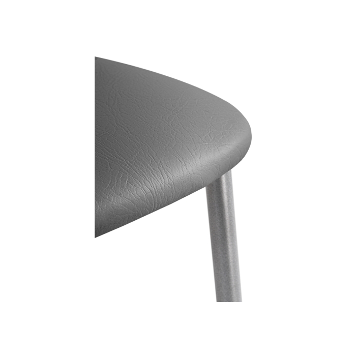 Стул на металлокаркасе Goki с мягкой спинкой серый полимер / светлый мусс