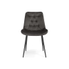 Стул на металлокаркасе Гояр графитовый / черный глянец