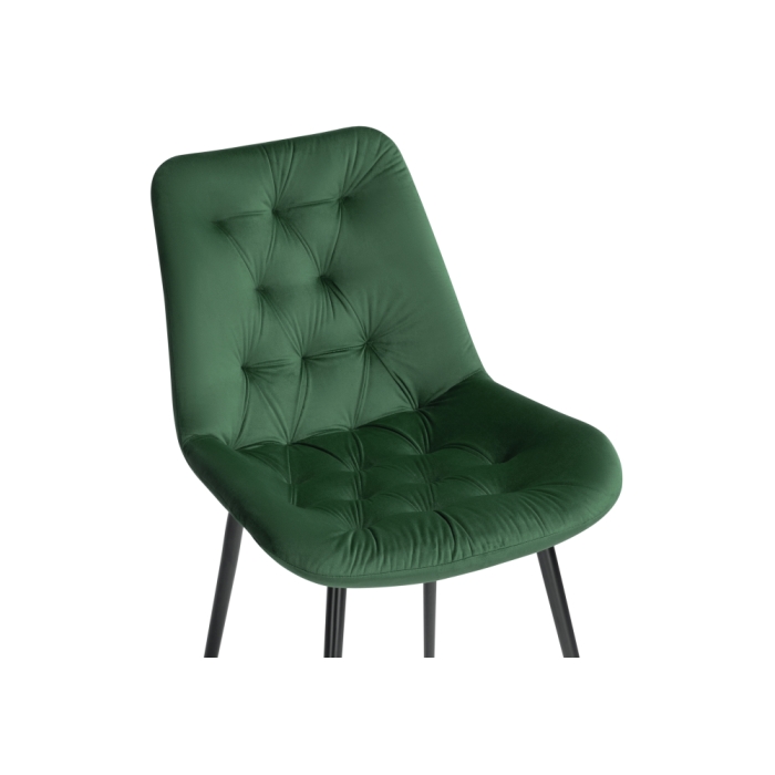 Стул на металлокаркасе Гояр изумрудный / черный глянец