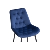 Стул на металлокаркасе Гояр темно-синий / черный глянец