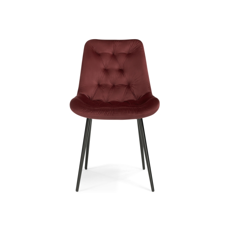 Стул на металлокаркасе Гояр винный / черный глянец