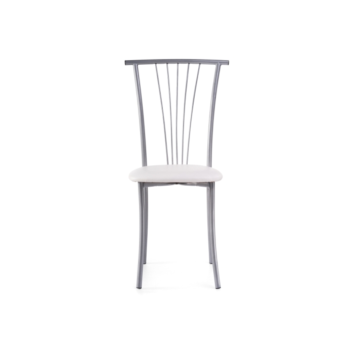 Стул на металлокаркасе Grigori белый полимер / светлый мусс