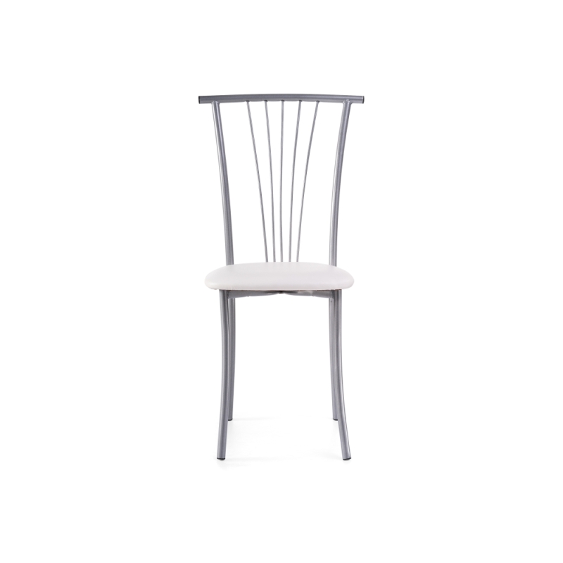 Стул на металлокаркасе Grigori белый полимер / светлый мусс