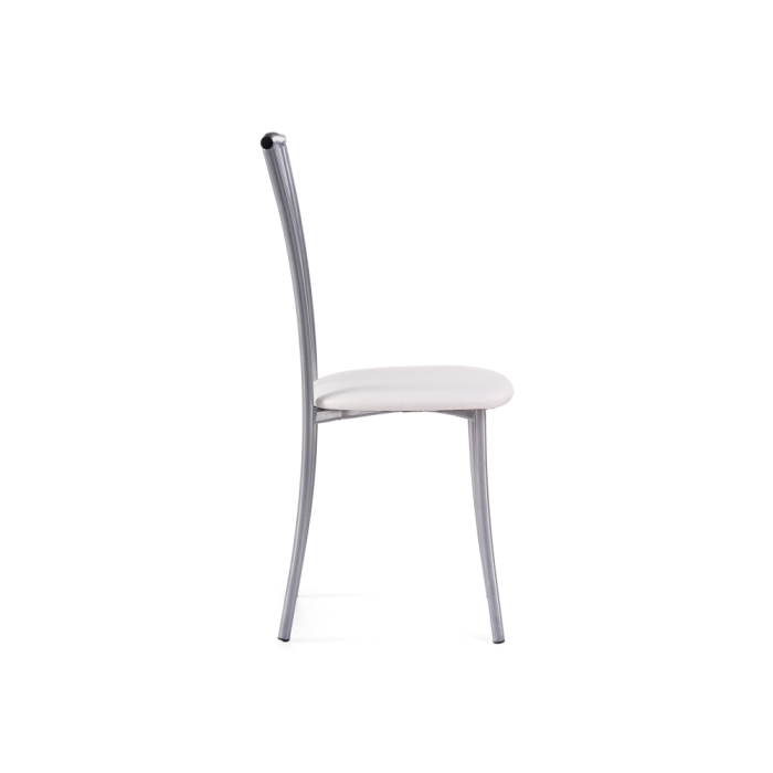 Стул на металлокаркасе Grigori белый полимер / светлый мусс