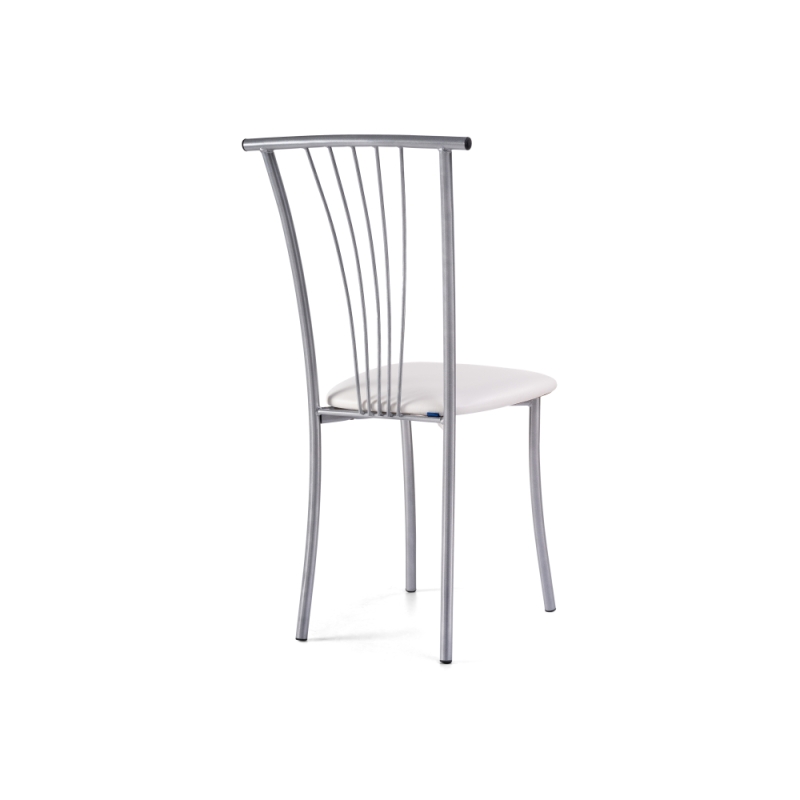 Стул на металлокаркасе Grigori белый полимер / светлый мусс