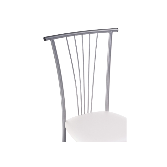 Стул на металлокаркасе Grigori белый полимер / светлый мусс