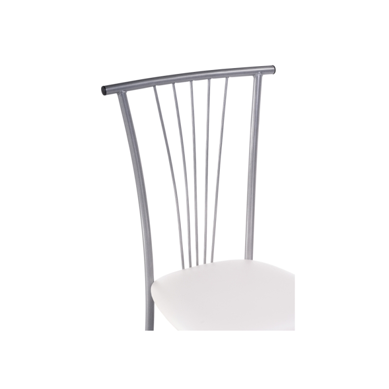 Стул на металлокаркасе Grigori белый полимер / светлый мусс