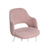 Стул на металлокаркасе Гутрид прошивка ромбы сзади пыльно-розовый / белый