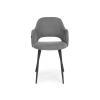 Стул на металлокаркасе Гутрид прошивка ромбы сзади серый / черный