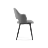 Стул на металлокаркасе Гутрид ромбы спереди серый / черный