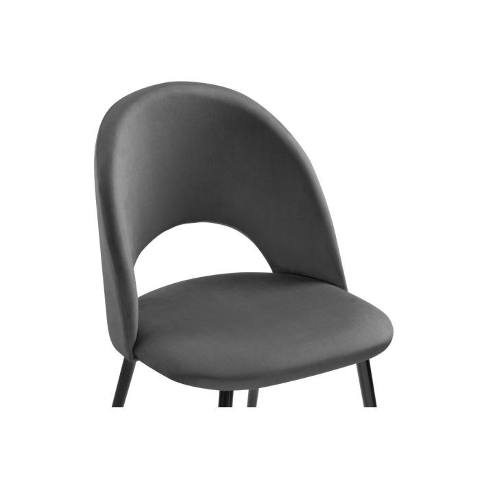 Стул на металлокаркасе Ирре графитовый / черный глянец
