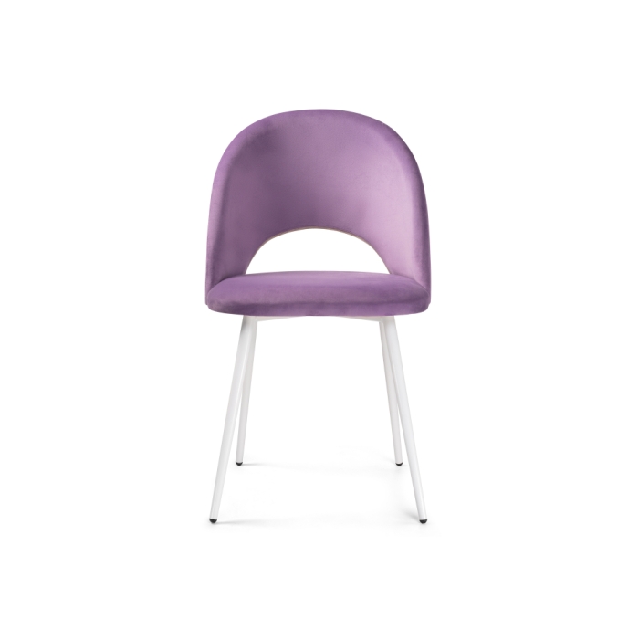 Стул на металлокаркасе Ирре сиреневый / белый глянец