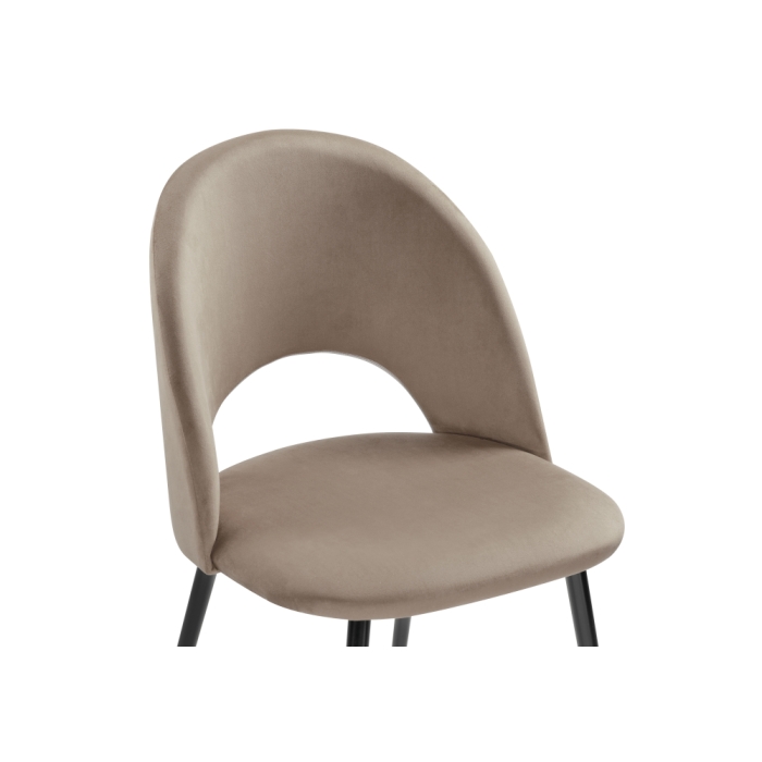 Стул на металлокаркасе Ирре светло-коричневый / черный глянец