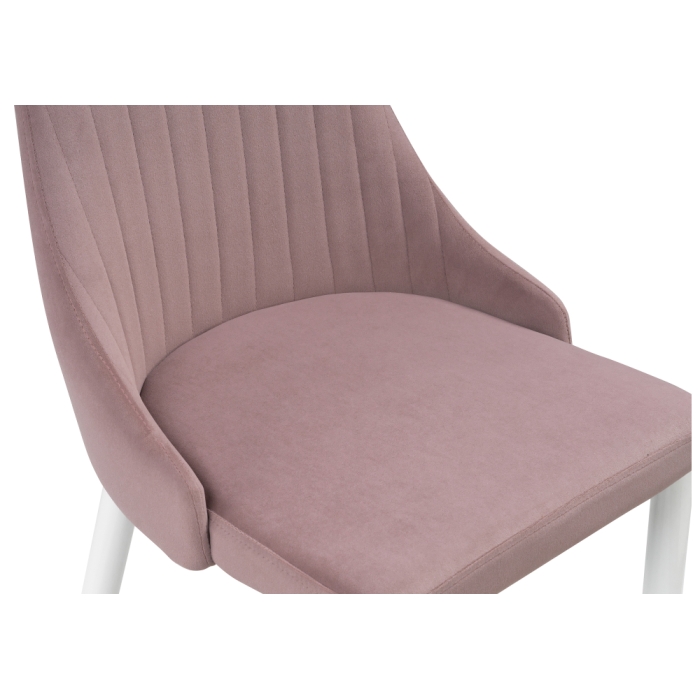 Стул на металлокаркасе Kora white / light purple