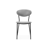 Стул на металлокаркасе Корсе светло-серый/ черный глянец