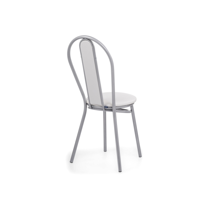 Стул на металлокаркасе Lamniel косое кольцо белый полимер / светлый мусс
