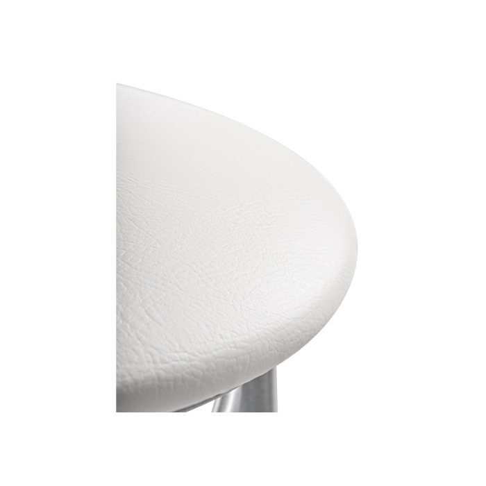 Стул на металлокаркасе Lamniel косое кольцо белый полимер / светлый мусс