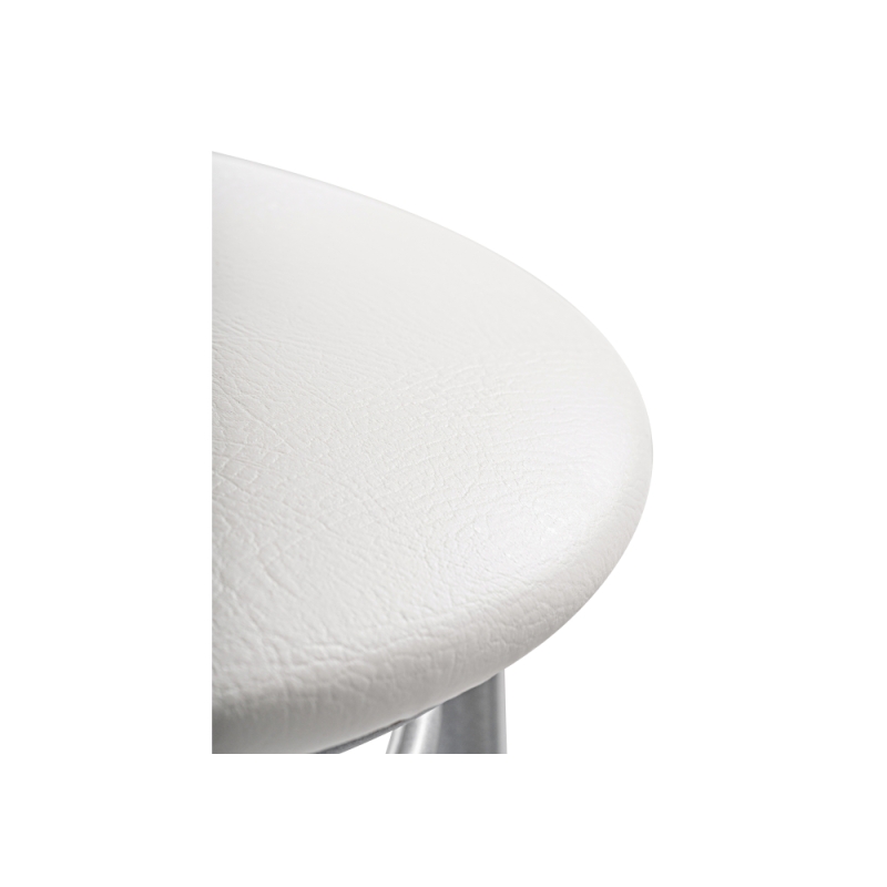 Стул на металлокаркасе Lamniel косое кольцо белый полимер / светлый мусс