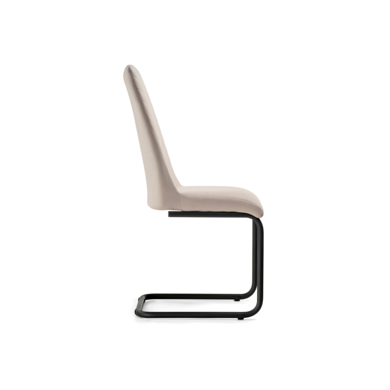 Стул на металлокаркасе Лулла бежевый / черный