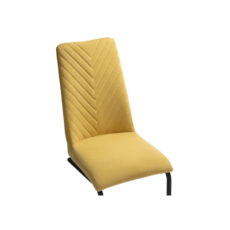 Стул на металлокаркасе Лулла горчичный / черный