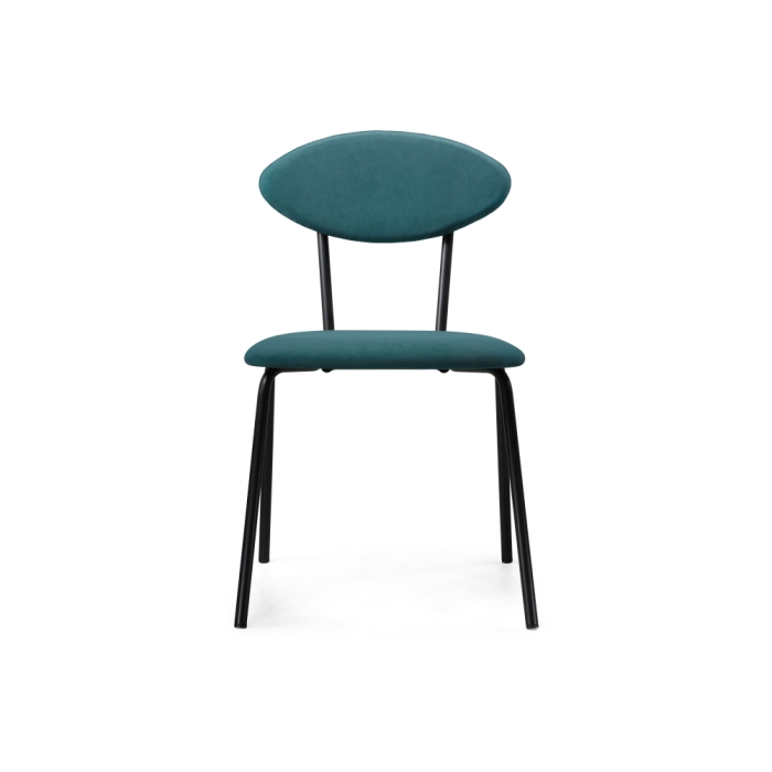 Стул на металлокаркасе Мареон катания ментол / черный матовый