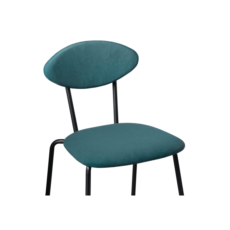 Стул на металлокаркасе Мареон катания ментол / черный матовый