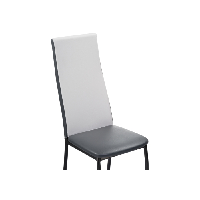 Стул на металлокаркасе Mirilis белый полимер / серый полимер / темный мусс