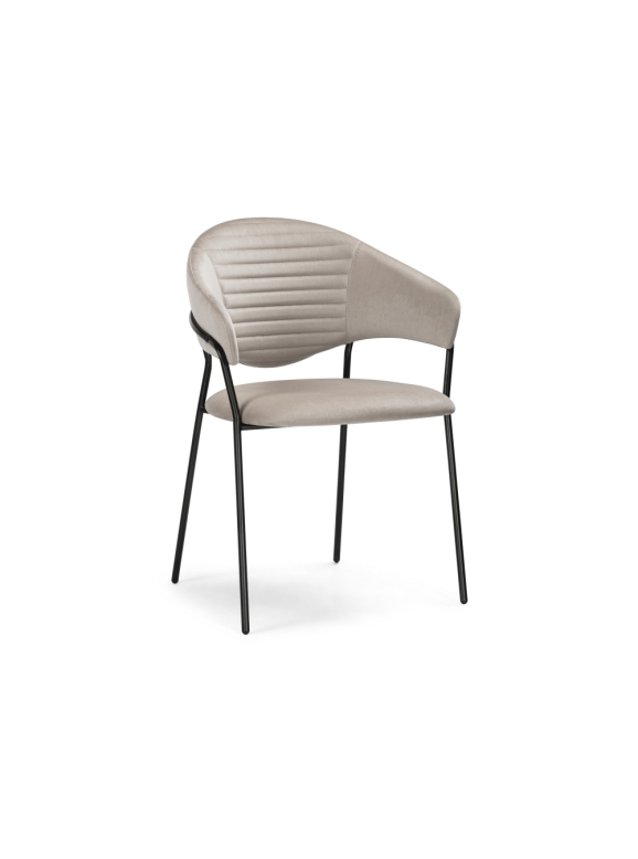 Стул на металлокаркасе Рансол дымчатый / черный глянец