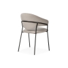 Стул на металлокаркасе Рансол дымчатый / черный глянец