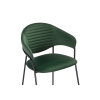 Стул на металлокаркасе Рансол темно-зеленый / черный глянец