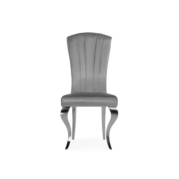 Стул на металлокаркасе Sally dark grey / steel