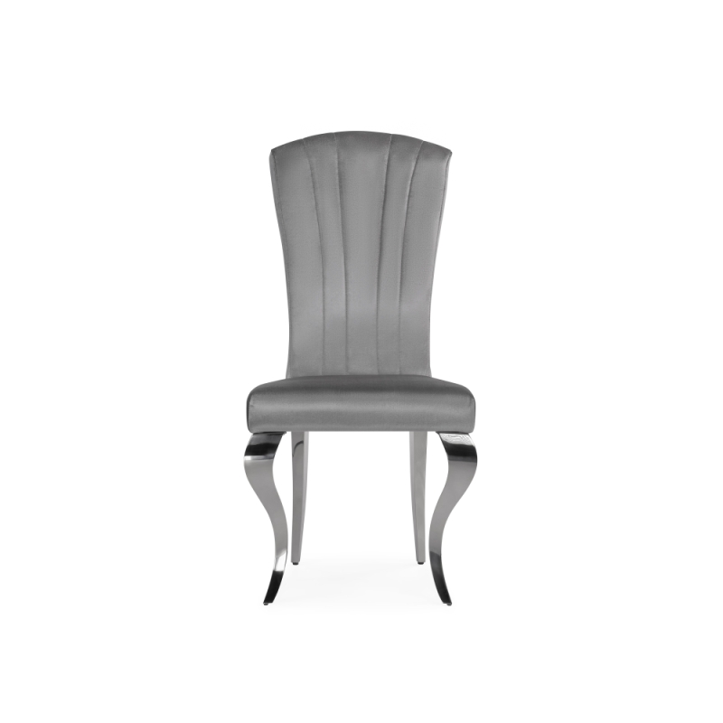 Стул на металлокаркасе Sally dark grey / steel