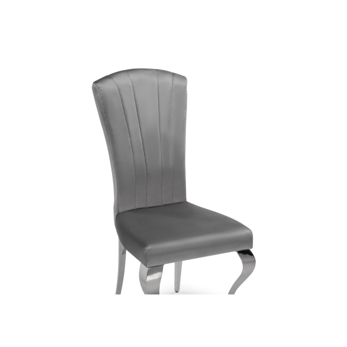 Стул на металлокаркасе Sally dark grey / steel