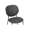 Стул на металлокаркасе Саранда графитовый / черный глянец