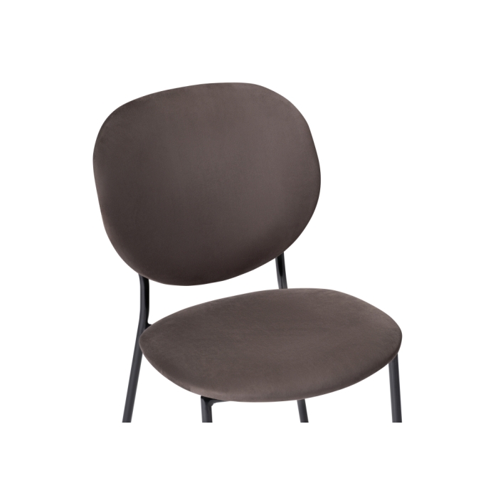 Стул на металлокаркасе Саранда кофе / черный глянец