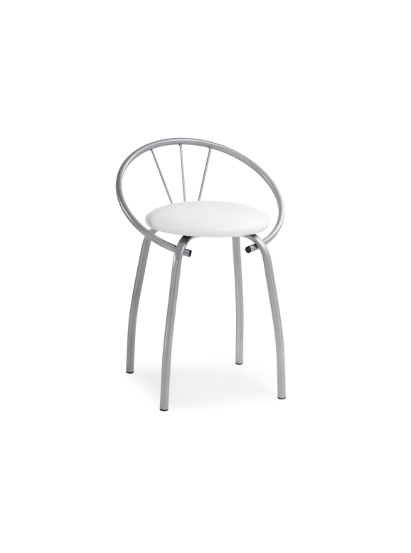 Стул на металлокаркасе Tankard белый полимер / светлый мусс