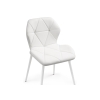 Стул на металлокаркасе Вальд экокожа белый / белый глянец