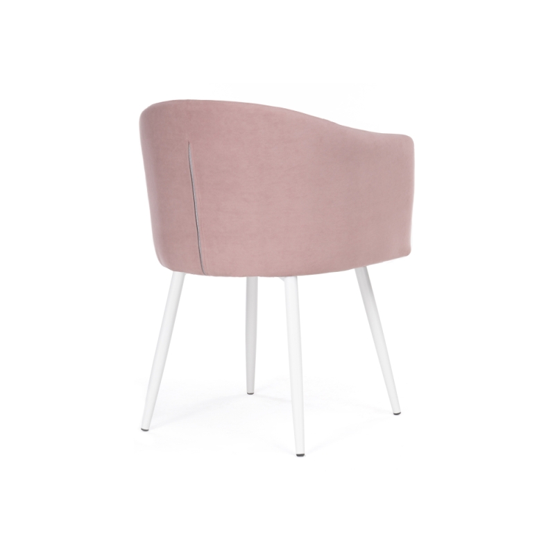Стул на металлокаркасе Валета пыльно-розовый /  белый