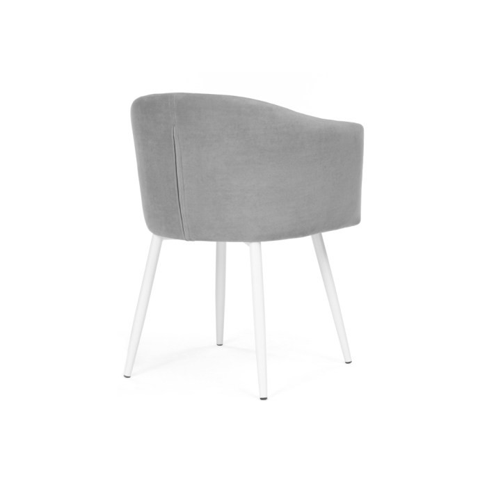 Стул на металлокаркасе Валета светло-серый / белый