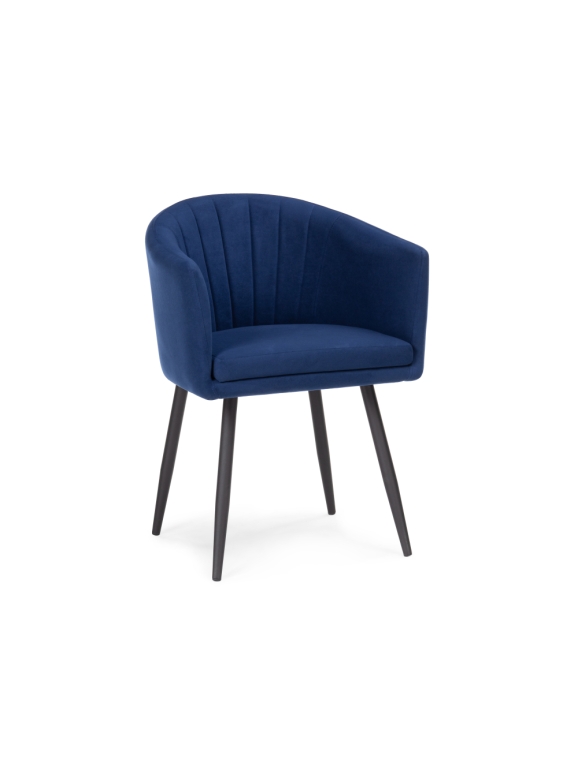 Стул на металлокаркасе Валета темно-синий / черный