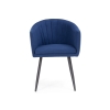Стул на металлокаркасе Валета темно-синий / черный