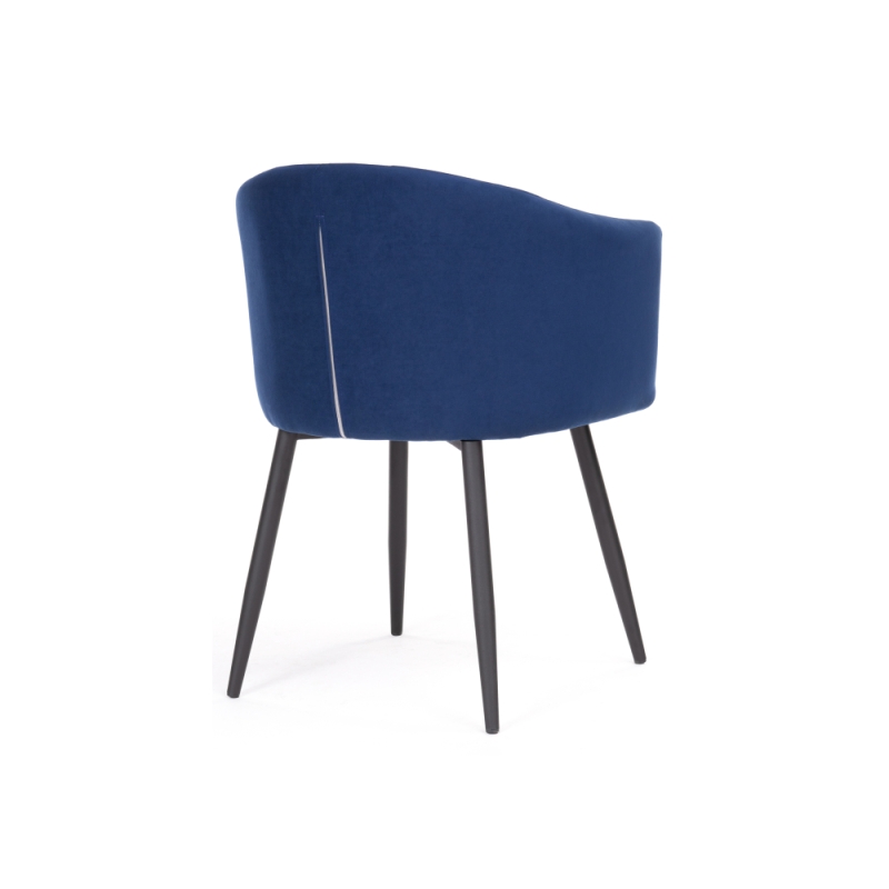 Стул на металлокаркасе Валета темно-синий / черный