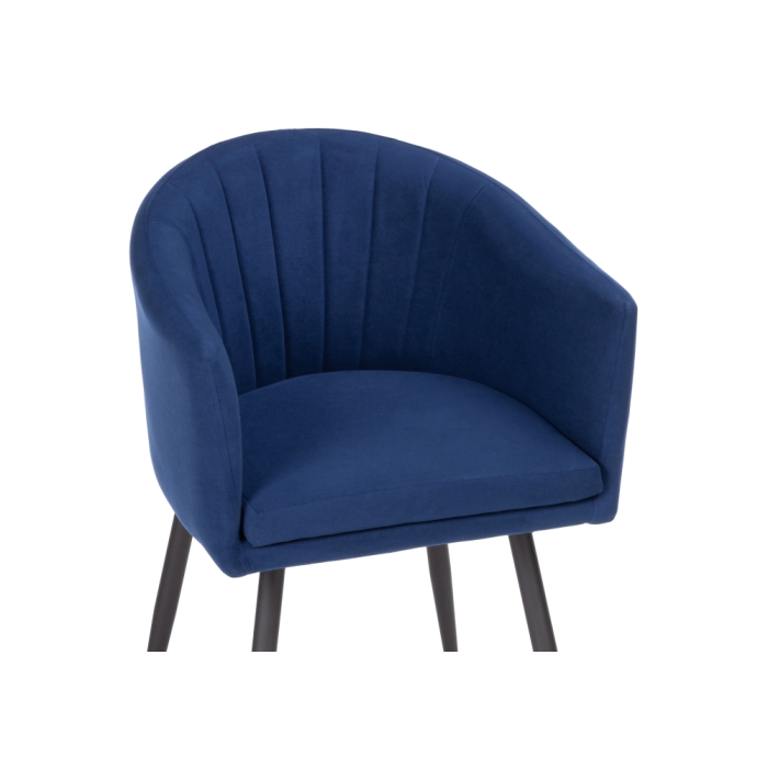 Стул на металлокаркасе Валета темно-синий / черный