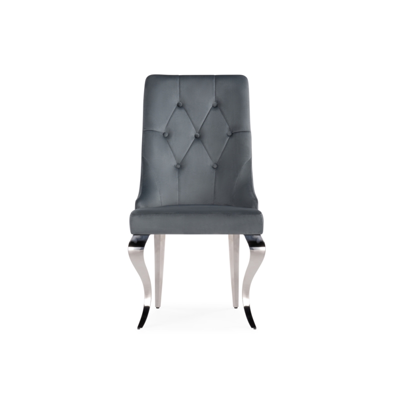 Стул на металлокаркасе Viki dark grey / steel