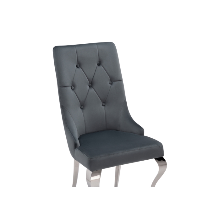 Стул на металлокаркасе Viki dark grey / steel