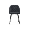 Стул на металлокаркасе Зест микровелюр серый / черный глянец